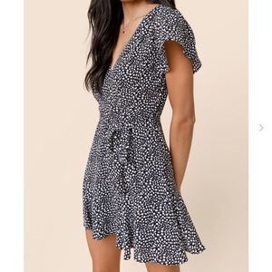 Francesca’s Kiana Animal Print Godet Dress